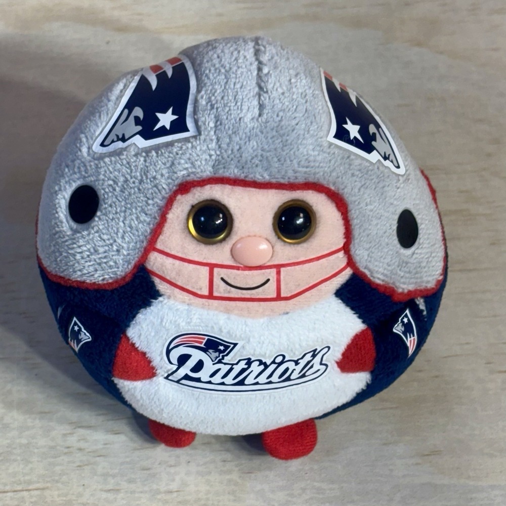 Ty Beanie Baby Ballz - 2012 NEW ENGLAND PATRIOTS (5 Inch Size) NFL Football